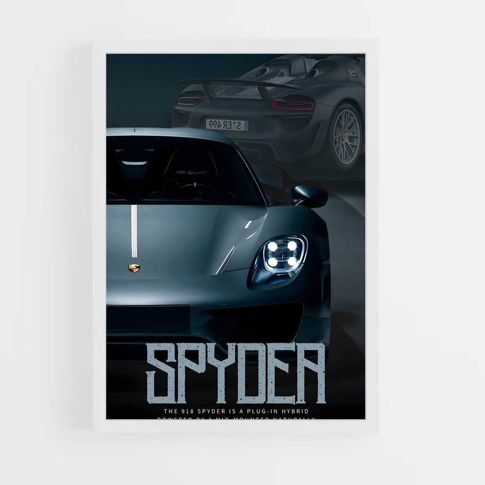 Poster Porsche 918 Spyder (vue 3)